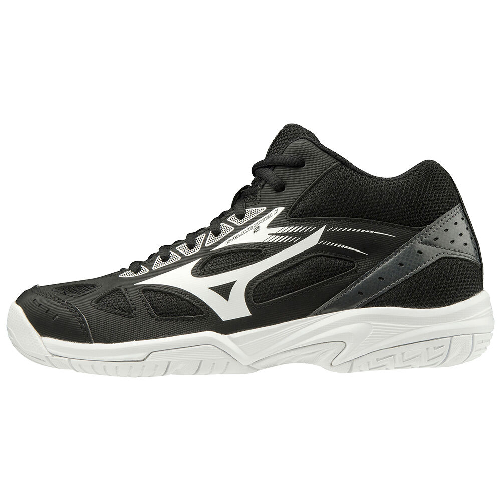 Sapatilhas Voleibol Mizuno Cyclone Speed 2 Mid - Homem - Pretas/Branco/Cinzentas Escuro - EGWXD6940